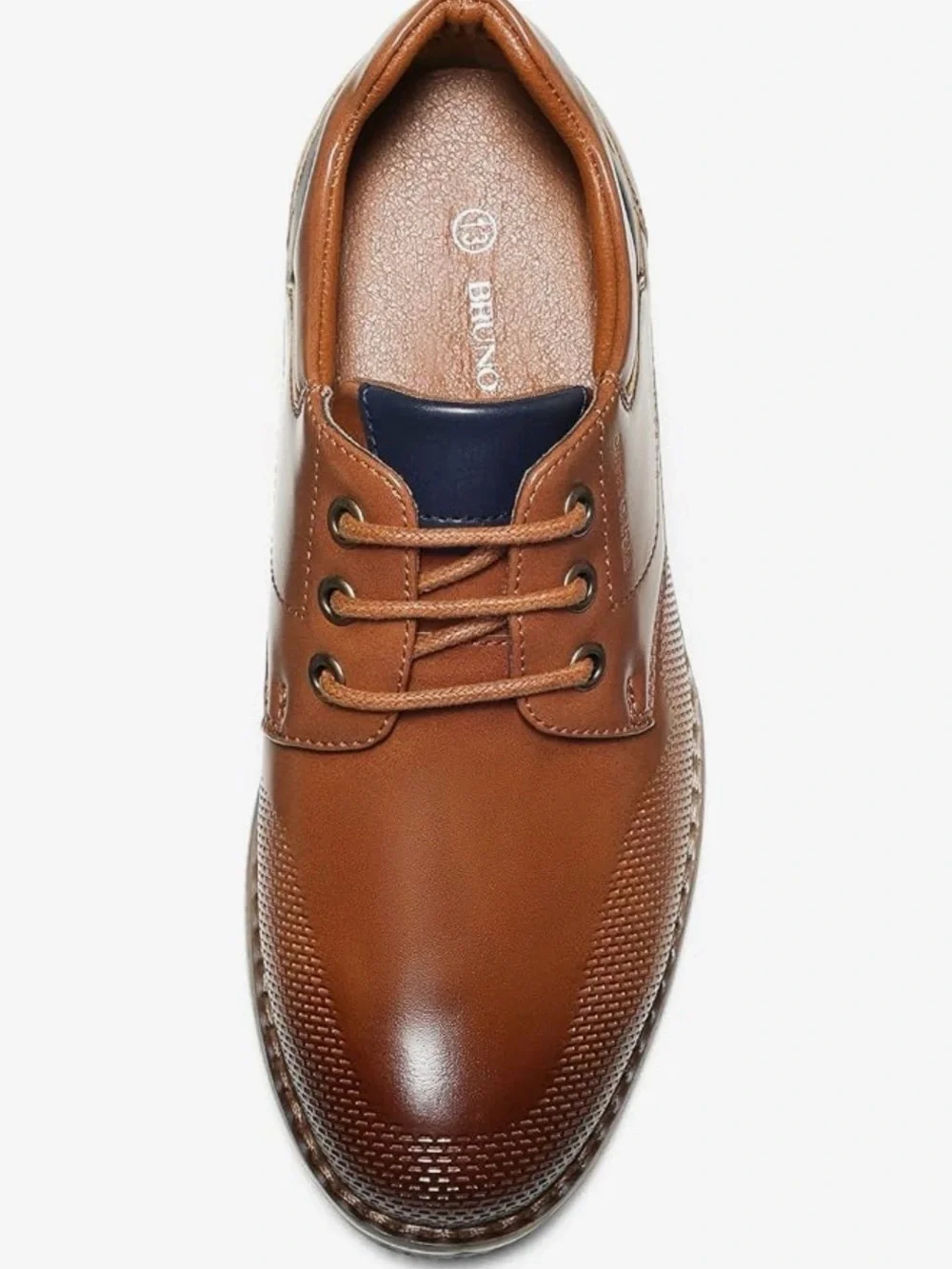 Boy’s Brown Leather Lace-Up Shoes by Bruno Marc